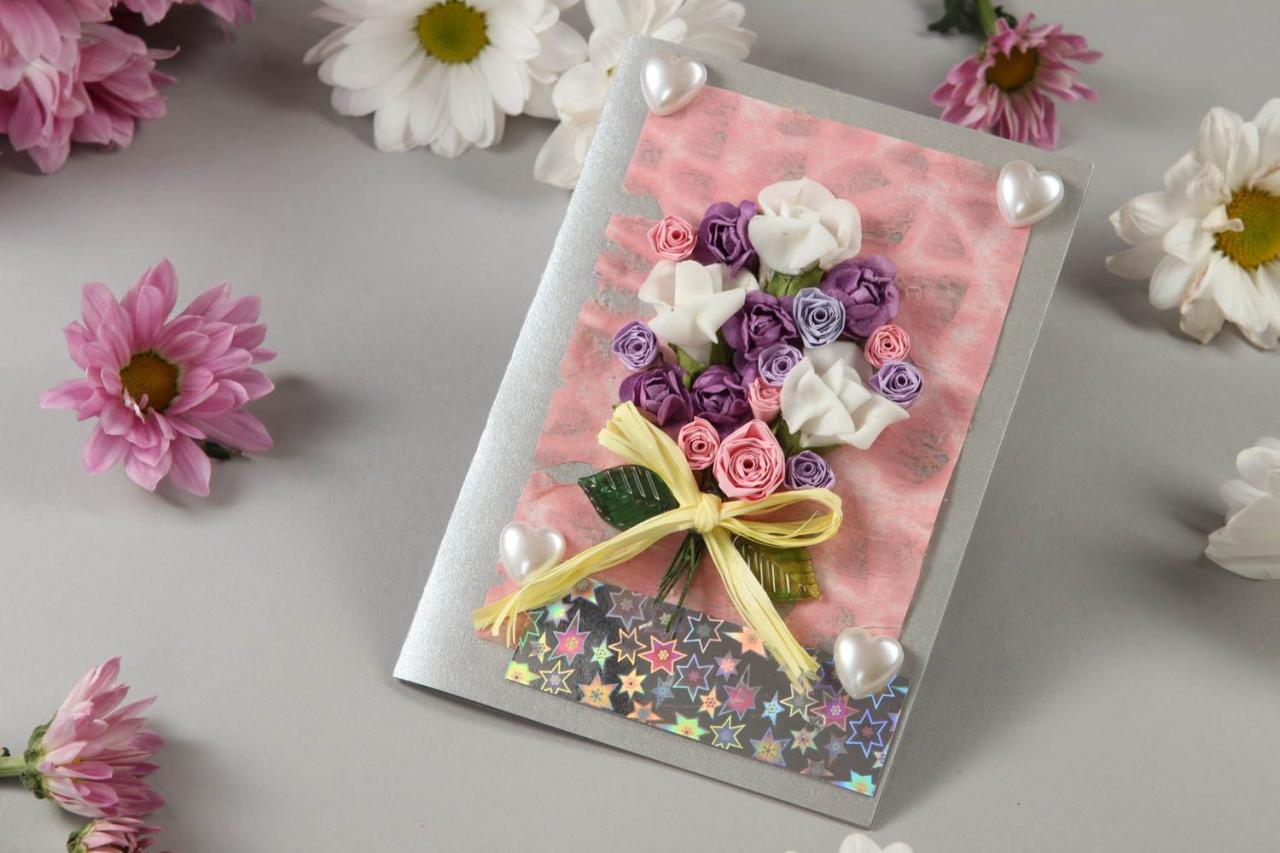 BUY Beautiful handmade greeting cards unusual post card quilling card ...